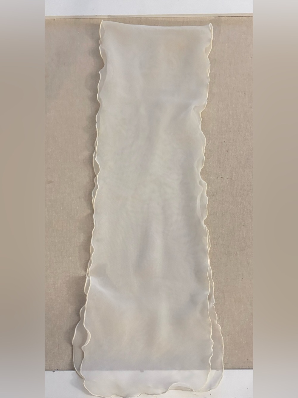 Vintage Scarf with Scalloped Edges